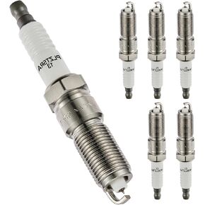 LZTR5AGP Iridium Spark Plugs 6 Pack Compatible with Jeep Wrangler Chrysler Town & Country Pacifica Voyager Volkswagen Routan Dodge Caravan Grand Caravan 3.3L 3.8L V6 Replacement for 3381