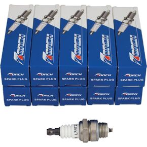 Stens 131-023-10 Spark Plug - 10 Pack Compatible with/Replacement for Champion RCJ6Y, RCJ7Y, NGK BPMR7A, Torch L7RTC Resistor Plug Type