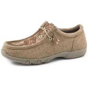 ROPER Kids Chillin Tan Tooled Casual Shoe