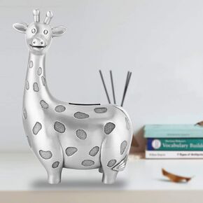 Tgoon savg Pewter Bank 19×11×8 Vintage Alloy Fawn Money Box Animal Saving Pot Piggy Bank Home Decor Kids
