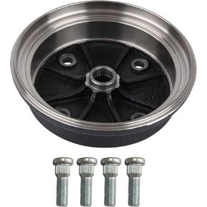 Front Left or Right Brake Hub Drum with Wheel Studs Replacement 41038-0034 for Kawasaki Mule 3000, 3010, 4000 & 4010 UTVs Black