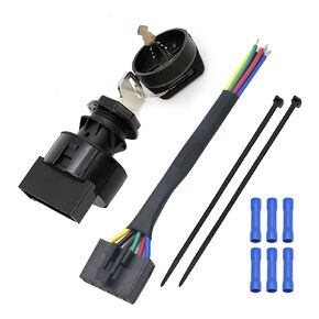 2878509 Ignition Switch with Key and Pigtail Harness, Ignition Key Switch Replacement for Polaris Blazer Boss RZR INDY RMK Ranger Magnum Sportsman Scrambler 4012165 4011002