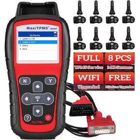 Autel MaxiTPMS TS508WF KIT Sensor Programming TPMS Programming Tool = TS508WF + 8PCS Rubber Valves MX-Sensor, TPMS Relearn/Program/Activate Scan Tool, Upgrade of TS508 TS501 Pro