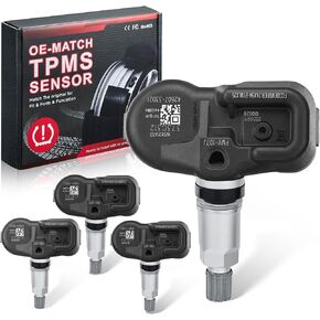 Upgraded TPMS Sensor, 42607-33021 for GM 315Mhz Tire Pressure Monitoring Sensor Compatible with Toyota 4Runner Corolla Camry & Scion iQ tC xB xD & Pontiac Vibe (4 Pack)