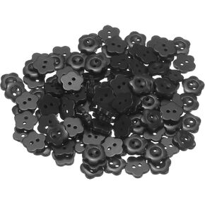 HARFINGTON 150pcs 20L Flower Sewing Buttons 1/2"(12.5mm) Resin Torx 2-Hole Craft Buttons for Sewing Clothing and DIY, Orange