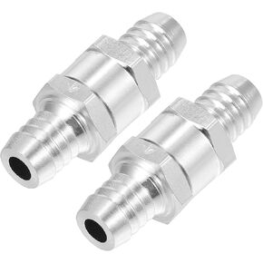 Fuel Line Check Valve/Inner Non Return One Way Check Valve Fuel Petrol Gasoline Diesel for Fuel Systems/Durable Aluminum Alloy 5/8" 16mm OD / 2pcs