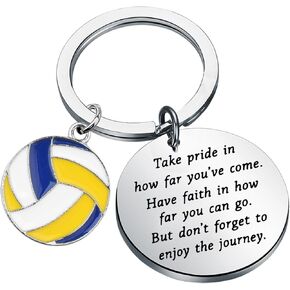 FUSTMW Volleyball Gifts Keychain Volleyball Player Gifts Volleyball Charm Keychain Volleyball Coach gifts for Volleyball Team Lover (volleyball ky)