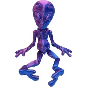 Premium 3D Printed Mini Flexible Lightweight Alien Decompression Toy, Adult Sensory Toy, Suitable for Boys and Girls Birthday or Various, Party Gift Bag Stuffing (Alien)