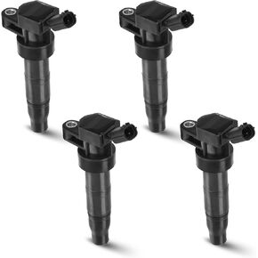 4PCS Ignition Coil Pack Compatible with Hyundai Genesis Equus Santa Sonata Tucson Kia Borrego Forte K900 Optima Rondo Sportage L4 2.4L 2.0L 5.0L V8, Replaces UF611 C1667 5C1724, Blue