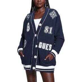 GUESS womens Raquelle Fleece Cardigan