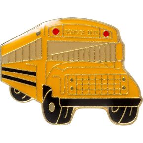 Artisan Owl Yellow School Bus Lapel Hat Pin