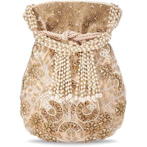 Aheli Indian Potli Bags Gift for Women Evening Bag Clutch Ethnic Bride Purse with Drawstring