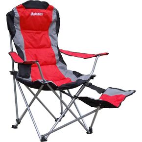 Outdoor Quad Camping Chair - Lightweight, Portable Folding Design - Adjustable Footrest, Cup Holder, Storage Carrying Bag – Durable Material, Steel Frame - by GigaTent in Kuwait