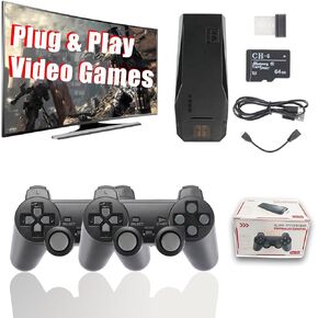 Retro Gaming Console Retro Plug and Play for 90s Old Arcade Classic Games tv Stick pro Device retrodrive Over 20000 Match 2.4g Wireless Controller Gamepad x2