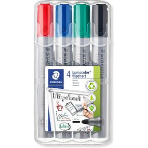 STAEDTLER 356 WP6 Lumocolor Flipchart Markers - Assorted Colours (Pack of 6)