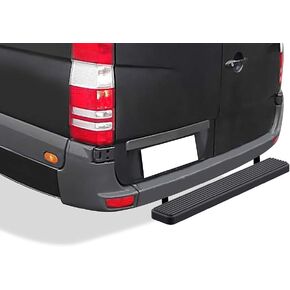 APS (Black Powder Coated 5in Rear Step Bar Side Steps Compatible with Dodge Sprinter 2007-2009 Full Size Van & Mercedes-Benz Sprinter 10-24(Exclude Passenger Van with Rear A/C and 2015 4X4)