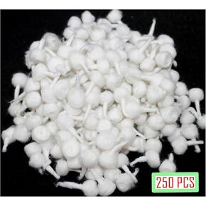IS4A 100 pcs Handicrafts Cotton Wool Oil Lamp Wicks (Aarti, Arti Jyot Jot Batti Bati) for Diya Diva-Used for Lighting Lamp in Temple Home for Puja Pooja (100)