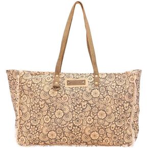 Myra Bag Perennial Upcycled Canvas & Leather Weekender Bag S-1433