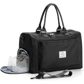 Duffle Bag Women Travel Bag, Weekender Bags with Laptop Compartment and Wet Pocket, Overnight Bag Womens Mens Traveling Carry On Bag Luggage Gym Bag, Hospital Bags for Labor and Delivery, Beige
