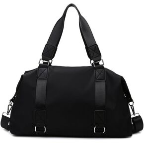 Black Travel Duffle Bag, Weekender Bags for Women or Men, Waterproof Carry on Bag, Hospital Bag for Women Labor Delivery ， Personal Item Travel Bag ， Carry on Bags for Airplanes