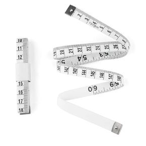 2 Pack 60inch 150cm Soft Tape Measure, PE Measuring Tape for Sewing Tailor Cloth Body Measurement (White)