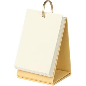 Small Blank Flash Cards Index Cards Note Cards Punched with Binder Rings Kraft Paper Standing Flip White Study Cards Memo Scratch Pads Bookmark DIY Greeting Cards Mini Customizable Cardstock