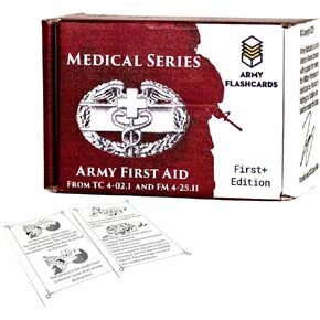Army Flashcards - Military Medical Series: Army First Aid | 100 of the Most Important Emergency Medical Concepts | From the Army TC 4-02.1 and Field Manual 4-25.11: First Aid | Made in USA
