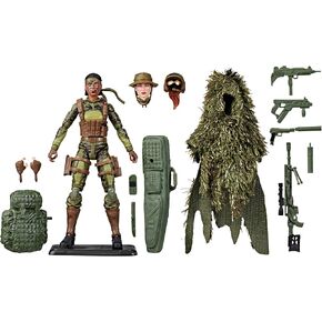 G.I. Joe Classified Series 60th Anniversary Action Marine - Sniper, Collectible 6 Inch Action Figure with Ghillie Suit and 19 Accessories