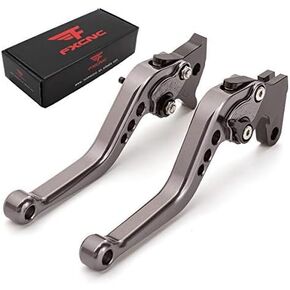 FXCNC CNC Aluminum Short Adjustable Brake Clutch Levers Compatible with NINJA 650R/ER-6F Z650 Z900 2017-2020, VERSYS 1000 2015-2020, VERSYS (650cc) 2015-2020