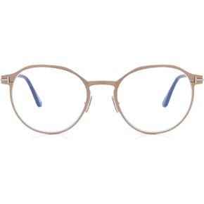 Tom Ford Eyeglasses FT 5866 -B 035 Matte Light Bronze, Shiny Ruthenium, t Logo