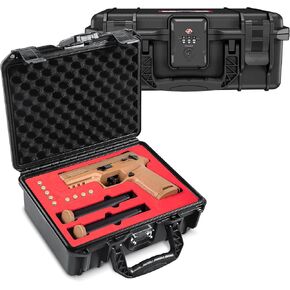 Tactical Hard Gun Case Water & Shock Proof With Foam TSA Approved Waterproof Hard Case for Sigsauer P320 P365 FCU Pistol Accessories in Kuwait