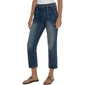 Liverpool Women's Easy Mid Rise Utility Jean with Side Button Closure