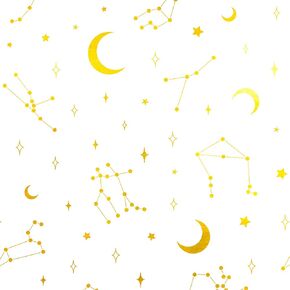 MR FIVE 50 Sheets Large Size Gold Galaxy Tissue Paper Bulk,20" x 28",White with Gold Moon and Star Design Tissue Paper for Gift Bags,Star Tissue Paper for Birthday,Christmas,Mother's Day,Holiday