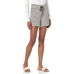 Monrow Women's Hb0626-stripe Easy Swetaer Shorts