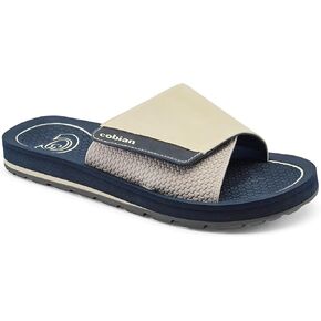 Cobian Men's DRT Slide Comfortable Leather Strap Slides Sandals