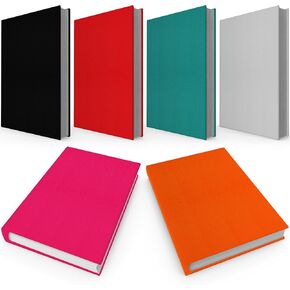 Easy Apply, Reusable Book Covers 6 Pk. Best 8x10 Textbook Jackets for Back to School. Stretchable to Fit Most Medium Hardcover Books. Perfect Fun, Washable Designs for Girls, Boys, Kids and Teens