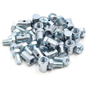 uxcell 20pcs 5mm Thread 7mm Bucket Motorcycle Scooter Brake Cable Wire Solderless Nipple Screws