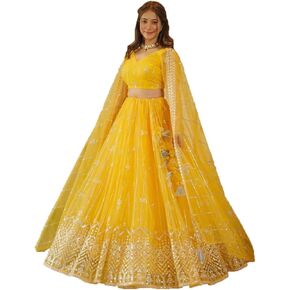 STELLACOUTURE indian ready to wear lehenga choli for women flared party night with stitched blouse 8265-U