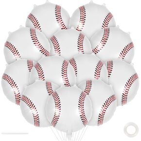 12 Pcs Football Balloons,18 Inch Football Foil Balloons,Football Party Balloons Sports Mylar Balloons Football Birthday Decorations for Football Party Sports Theme Party Supplies (Football)
