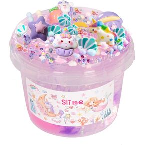 Unicorn Slime Kit,Clear Scented Slime Bucket Kids Birthday Party,Slime Party Favors for Kids Birthday Party Gifts Stress Relief Slime Kit for Girls and Boys (Unicorn Slime)