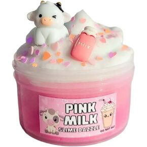 Pink Cloud Slime Not Sticky, Drizzly, Perfect for Beginners, 6 Fl Oz Made in USA