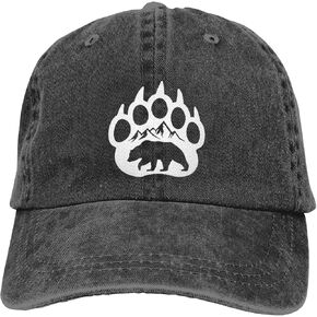 Women's Bear Paw Hat, Adjustable Vintage Washed Baseball Cap for Dad and Mom