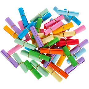 100 Pcs Mini Colorful Paper Scrolls Write on It Valentine Message in a Bottle Paper Roll Cute Capsule Notes Wish Letter Messages for Friendship Gift