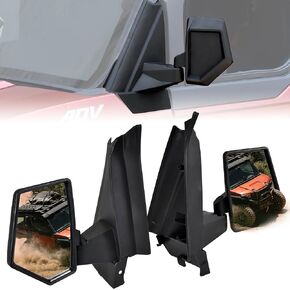 SAUTVS Side Mirrors for Polaris XPEDITION XP/ADV 2024+, Premium Adjustable Folding Side Mirrors with Guard Plate Mounted on A-pillar for Polaris XPEDITION XP/XP 5/ADV/ADV 5 2024+,Replace #2884491