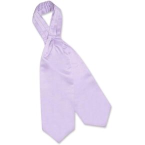 Vesuvio Napoli ASCOT Solid Lavender Light Purple Color Cravat Men's Neck Tie