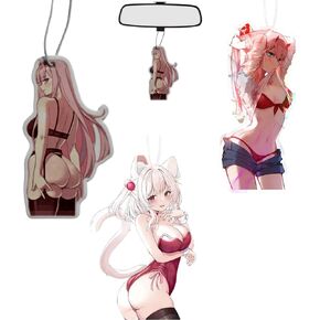 3 Pack Car Air Freshener Anime Sexy, Car Accessories Sexy for Women Girls And men Car, Funny Decor Hanging Fresheners Car Interior Room Decorations, for Gift.