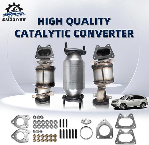 حشية مسامير المحول الحفاز متوافقة مع 2005-2007 Honda Odyssey 3.5L، 2003-2007 Accord Hybrid 3.0L، 2005-2008 Pilot 3.5L، 2006-2008 Ridgeline 3.5L استبدال LH 16450 + RH 16451 + خلفي 16351 in Kuwait