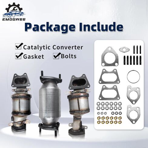 حشية مسامير المحول الحفاز متوافقة مع 2005-2007 Honda Odyssey 3.5L، 2003-2007 Accord Hybrid 3.0L، 2005-2008 Pilot 3.5L، 2006-2008 Ridgeline 3.5L استبدال LH 16450 + RH 16451 + خلفي 16351 in Kuwait