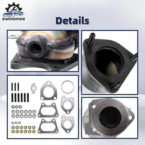 حشية مسامير المحول الحفاز متوافقة مع 2005-2007 Honda Odyssey 3.5L، 2003-2007 Accord Hybrid 3.0L، 2005-2008 Pilot 3.5L، 2006-2008 Ridgeline 3.5L استبدال LH 16450 + RH 16451 + خلفي 16351 in Kuwait