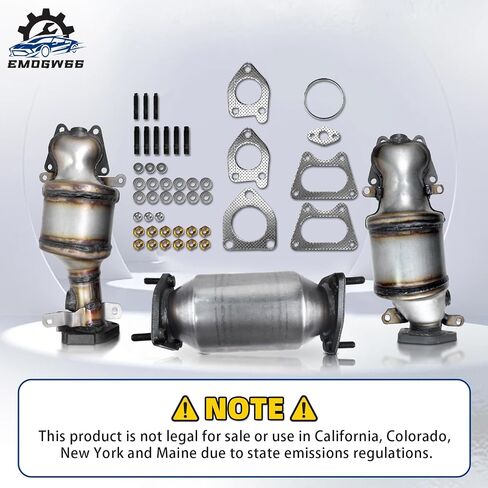 حشية مسامير المحول الحفاز متوافقة مع 2005-2007 Honda Odyssey 3.5L، 2003-2007 Accord Hybrid 3.0L، 2005-2008 Pilot 3.5L، 2006-2008 Ridgeline 3.5L استبدال LH 16450 + RH 16451 + خلفي 16351 in Kuwait